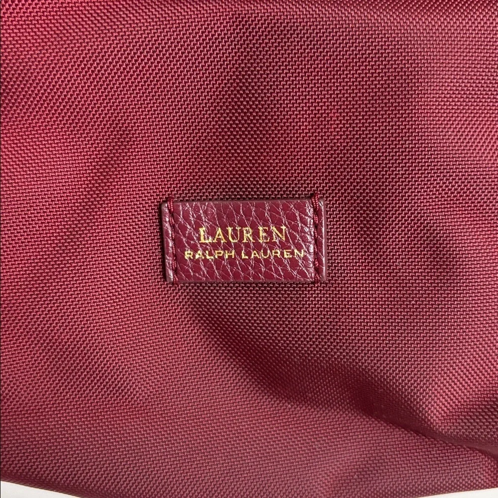 Lauren Ralph Lauren Deep Red Hobo Shoulder Bag - Medium Size